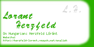 lorant herzfeld business card